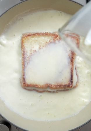 easy dessert made from bread and milk