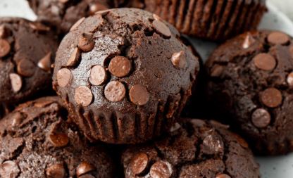 Choco almond muffins