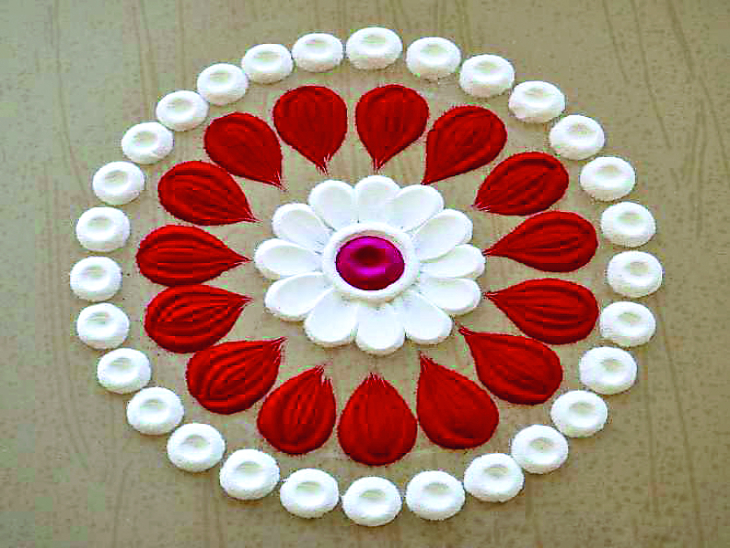 Very easy design of rangoli