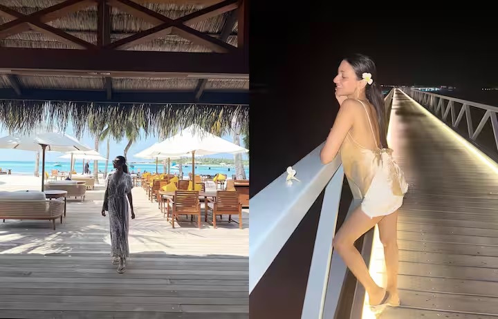 Priyanka Chopra's sister-in-law was seen enjoying in the pool wearing a purple bikini