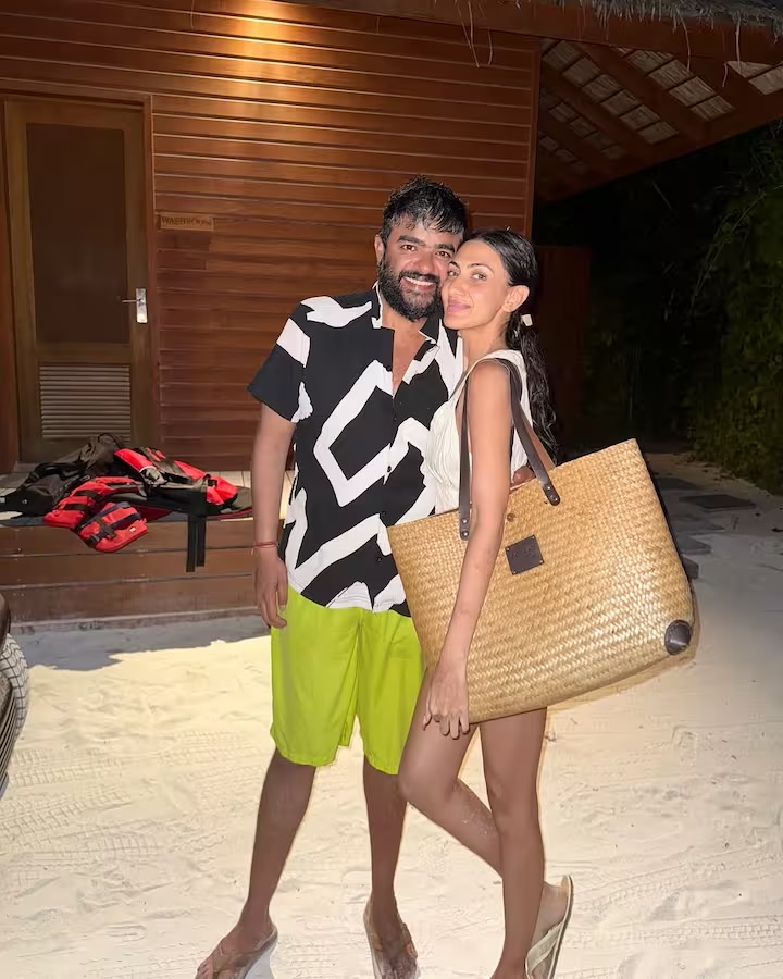 Priyanka Chopra's sister-in-law was seen enjoying in the pool wearing a purple bikini