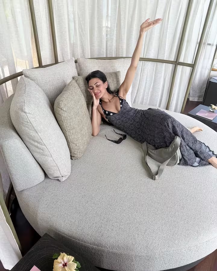 Priyanka Chopra's sister-in-law was seen enjoying in the pool wearing a purple bikini